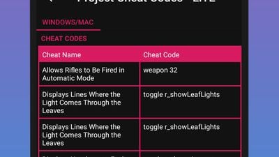 Cheat Codes Database for Games - Official app in the Microsoft Store