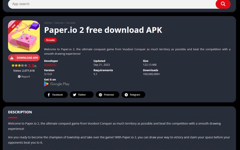 Paper.io 2 APK Download