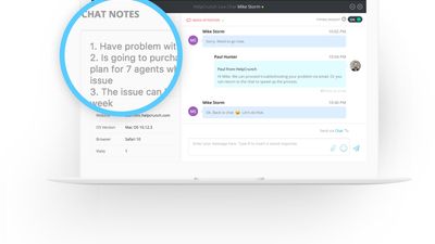 Often, you need to discuss customer issues with other agents or team members, share progress internally, or log your updates for future reference. HelpCrunch lets you add private notes to a chat that are only visible to registered agents within your organization.
