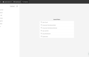 Explore Data - Query, Visualise, Saved Queries