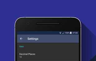 Settings in unitMeasure App