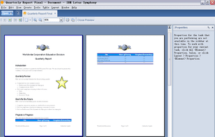 With Lotus Symphony Documents, you can add data using a variety of table formats.