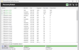 RecoveryRobot Partition Recovery - Partition List