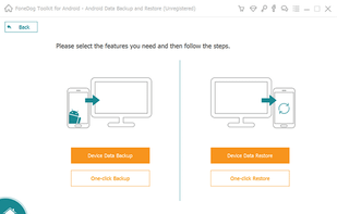 FoneDog Android Data Backup & Restore screenshot 1