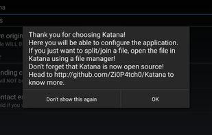 Welcome screen