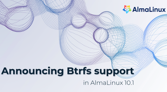 AlmaLinux OS 10.1 launches Btrfs filesystem support for new installations image