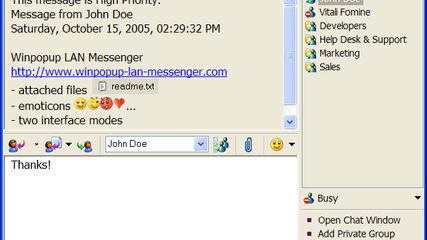 Winpopup LAN Messenger screenshot 1