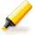 Yellow highlighter pen for web icon