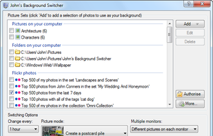 The settings dialog that controls all the functionality of JBS looks like this