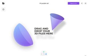 Drag and drop 3D models to visualize them and interact