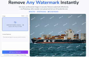 single remove watermark - upload