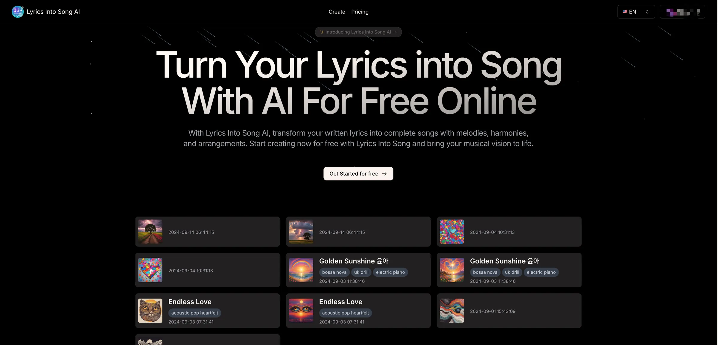 Lyrics Into Song Convert the lyrics into a catchy song online for free