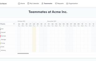 Planleave screenshot 1
