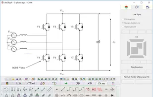 AxGlyph GUI - circuit diagram