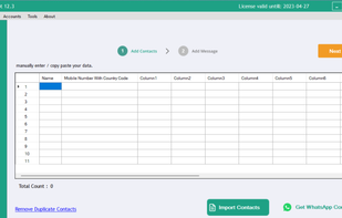 Import customers' WhatsApp numbers