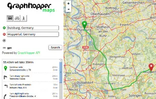 GraphHopper online  at https://graphhopper.com/maps/