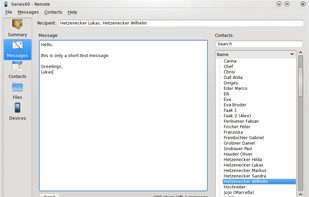 Message management - You can write messages to multiple contacts.