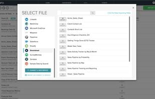 Import from 40+ 3rd party data connections