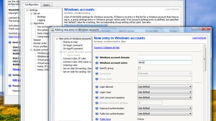 Bitvise SSH Server (WinSSHD) screenshot 1