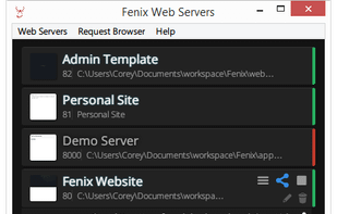 Fenix Web Server screenshot 1