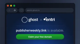 Ghost(Pro) adds free .link domains and automated setup with Entri image