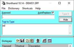 Shorthand screenshot 1