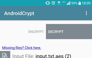 AESCrypt for Android (AndroidCrypt) screenshot 2