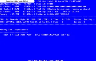 Memtest86+ screenshot 1
