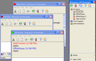 Winpopup LAN Messenger screenshot 1