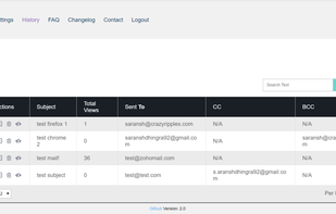 Zoho Mail Tracker screenshot 1