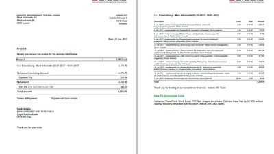 Invoice created by TImeStatement
