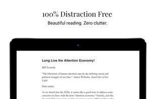 Read any article distraction-free