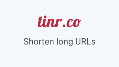 Shorten long URLs with tinr.co