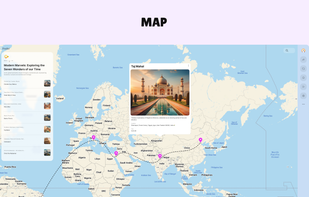 Lay out your information as a map, board, or freeform canvas. Group and sort posts by different properties.