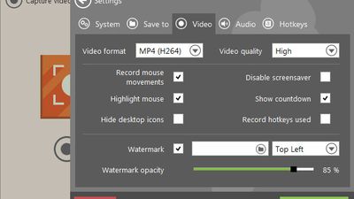 Settings: video