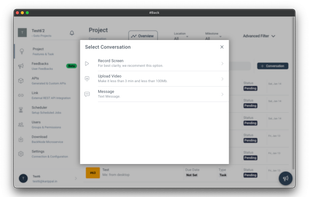 Record screen or upload video