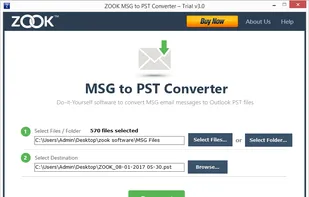 ZOOK MSG to PST Converter screenshot 1