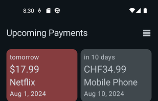 Recurring Expense Tracker screenshot 2