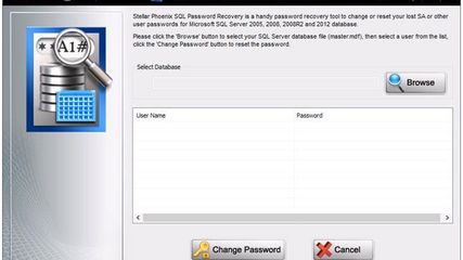 Stellar Phoenix SQL Password Recovery screenshot 1
