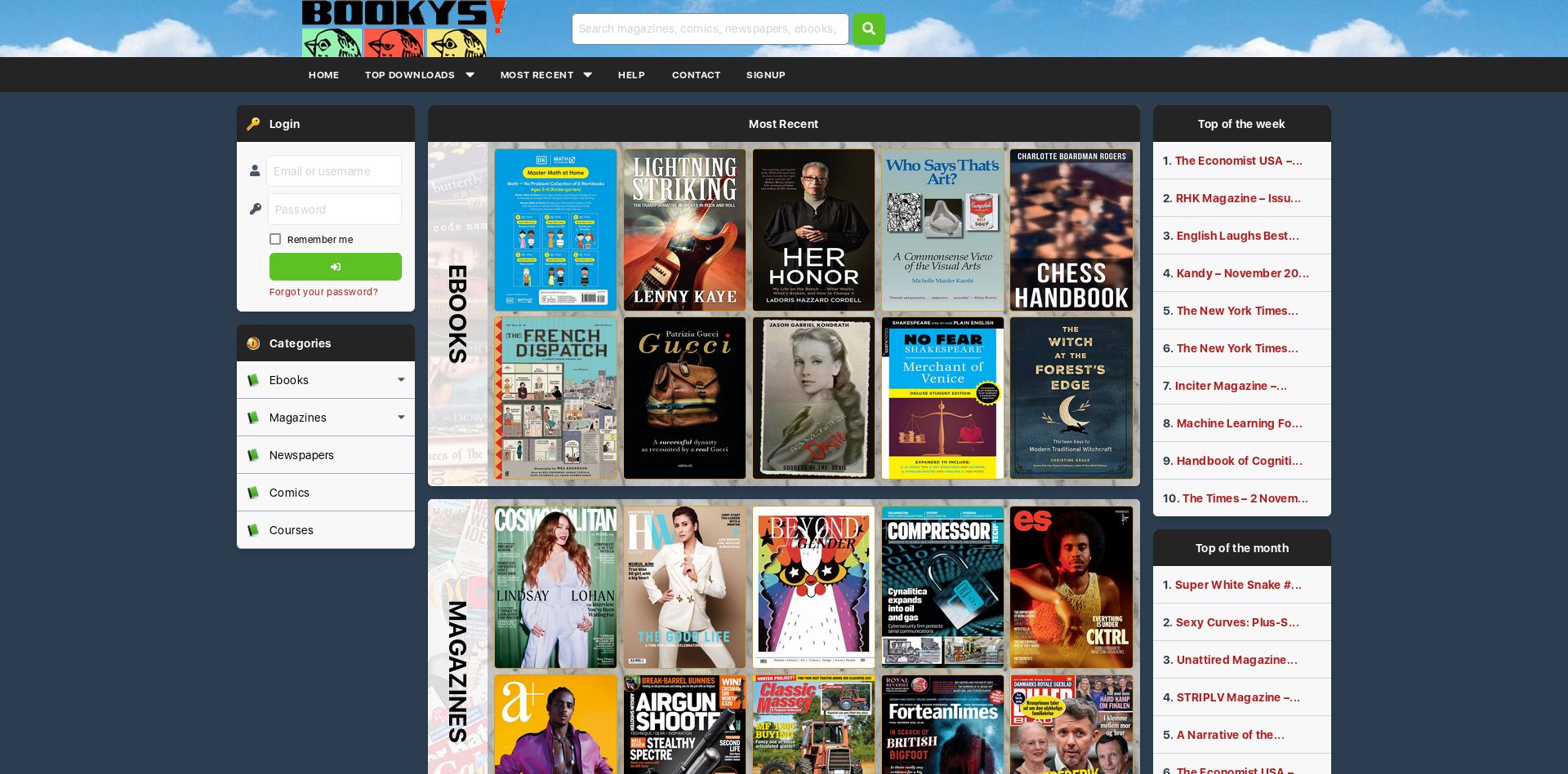 Bookys: A website for free download of ebooks, novels, magazines,  newspapers, comics | AlternativeTo