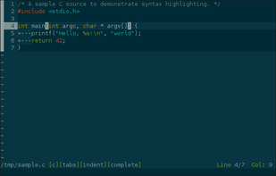 Bim text editor screenshot 1
