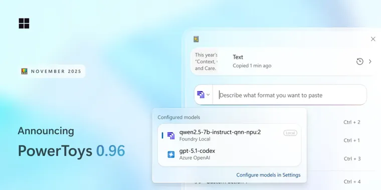 PowerToys 0.96 arrives with major updates to Advanced Paste, PowerRename & Command Palette image
