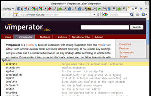 Vimperator screenshot 1