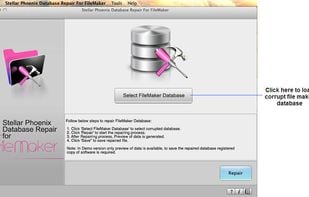 Stellar Phoenix Database Repair For FileMaker screenshot 1