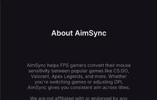 AimSync Sensitivity Converter screenshot 2