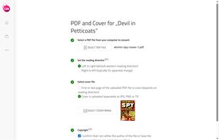 Uploading PDF and Cover file