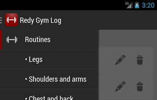 Redy gym log screenshot 1