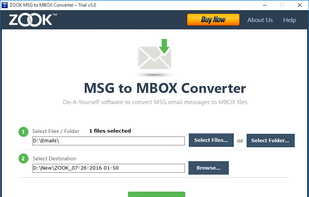ZOOK MSG to MBOX Converter screenshot 1