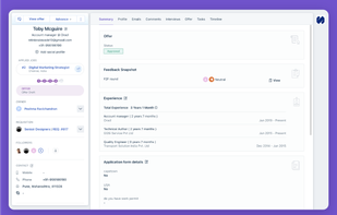 Candidate 360 - Get all the information about the candidate on a single screen