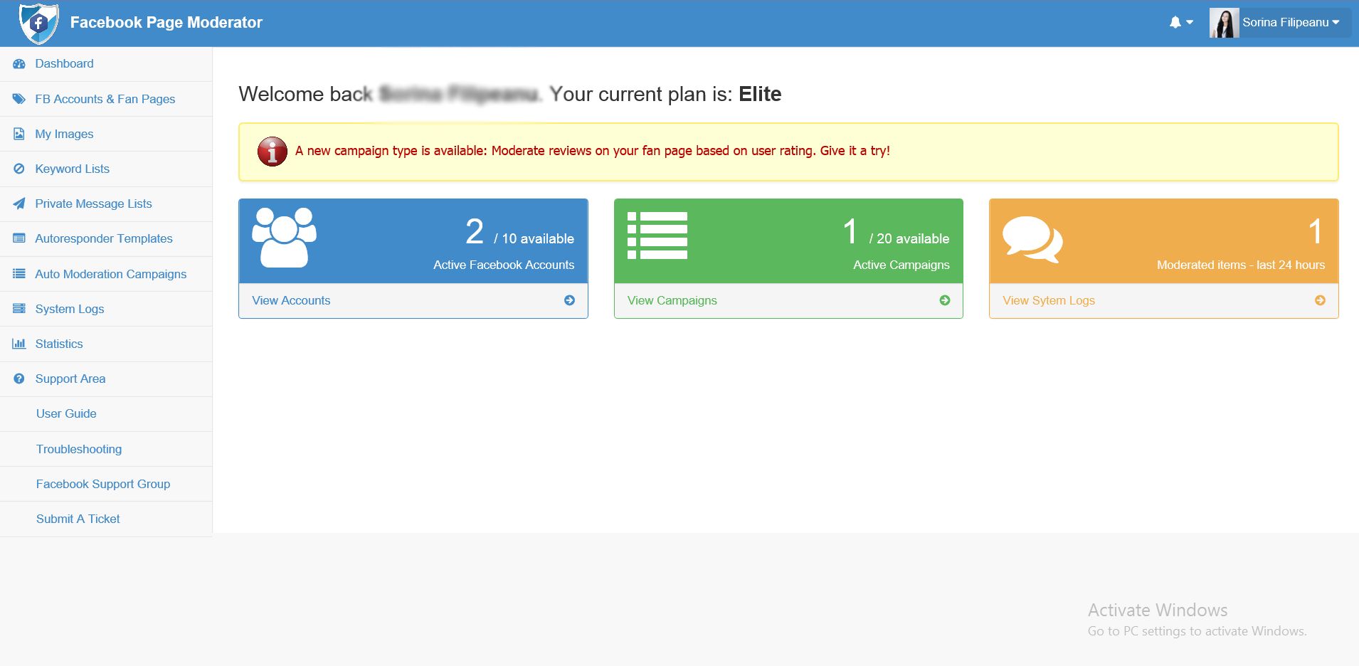 how to change moderator on facebook page